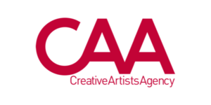 logo for Creative Artists Agency of large red letters spelling "CAA"