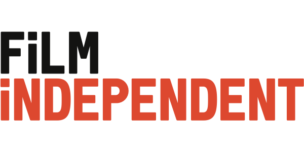 logo of stylized letters spelling "Film Independent" in black and orange