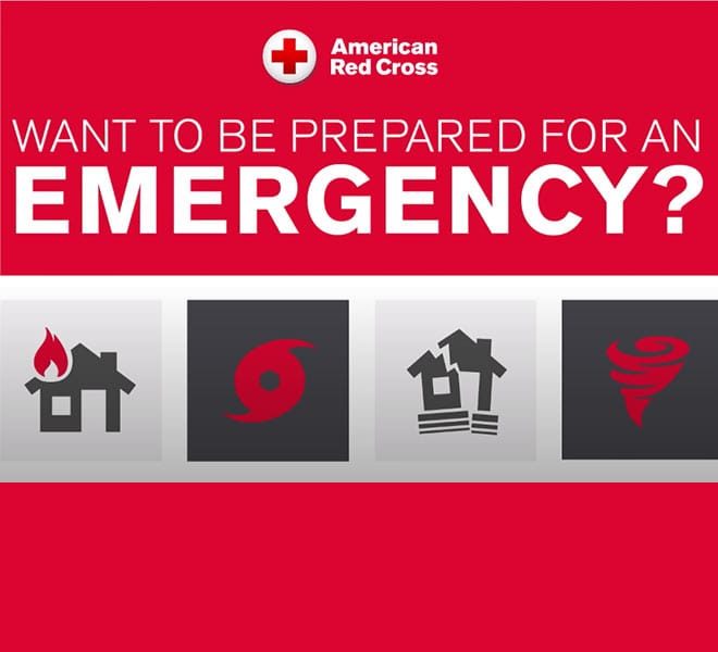 Red Cross emergency preparedness icons